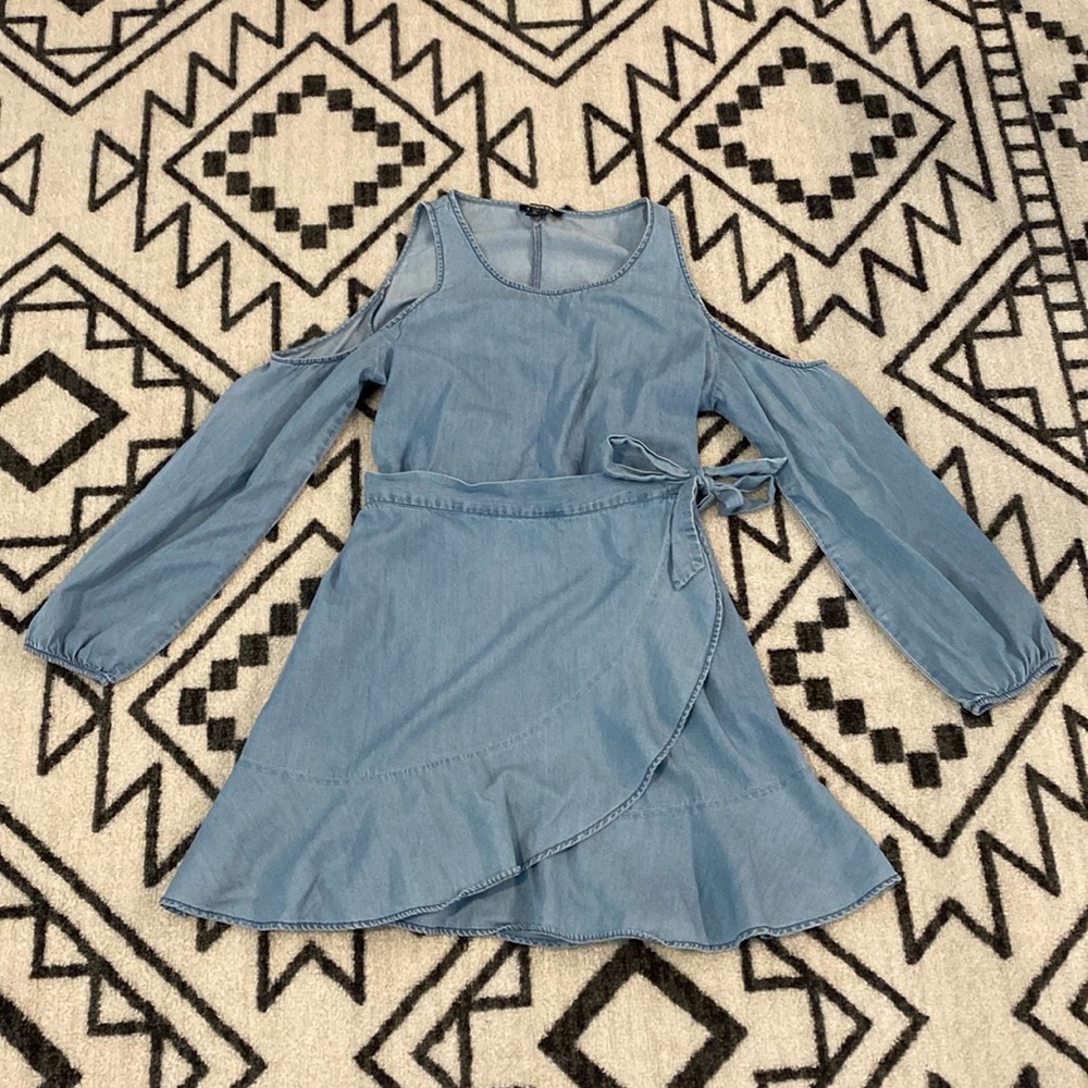 Express cutout wrap dress